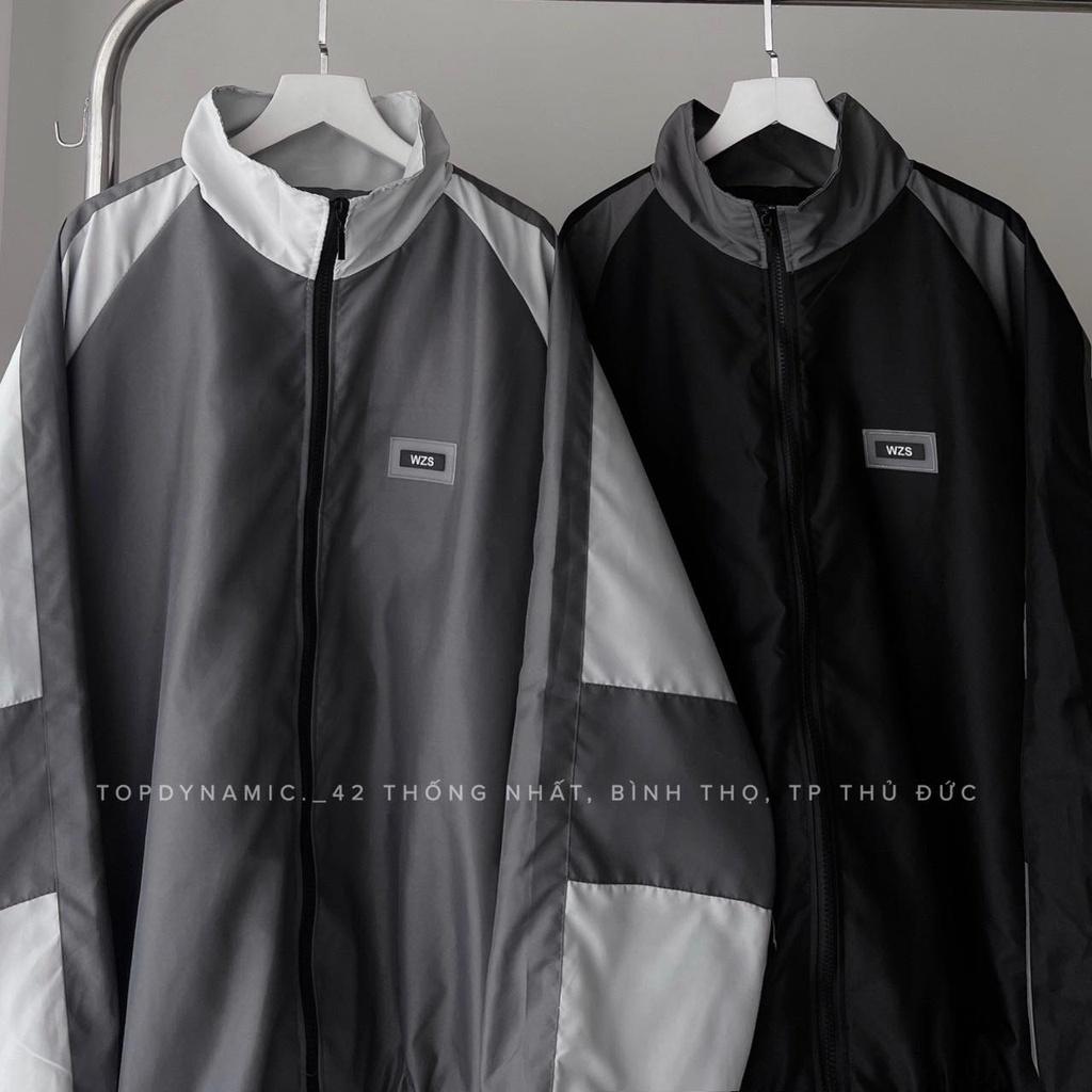 Áo khoác dù phối &quot; WZS &quot; / form rộng unisex (Ảnh shop tự chụp)