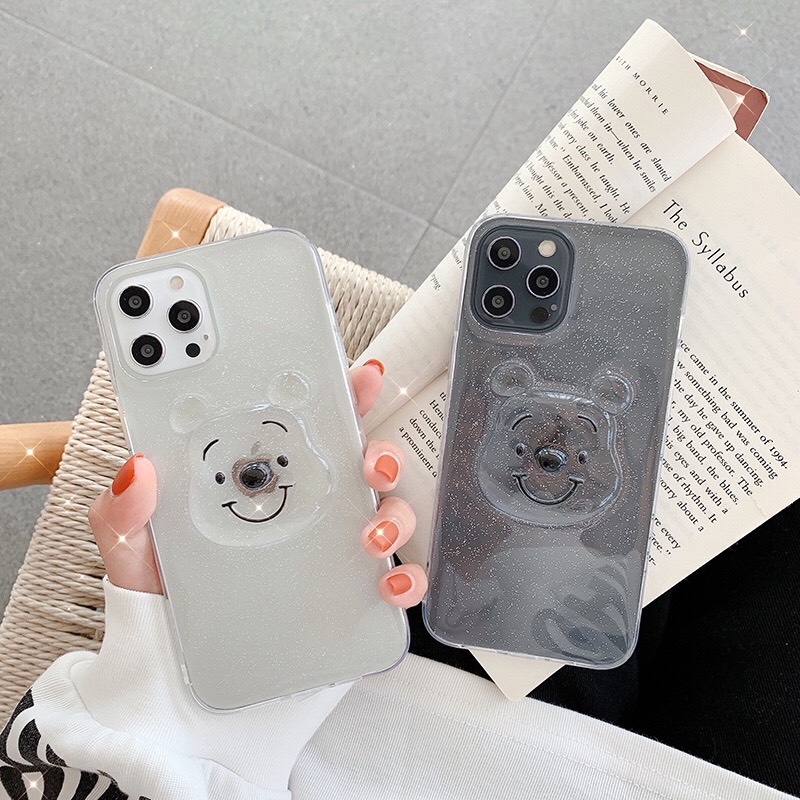 Ốp lưng trong suốt hình Gấu cho iphone 6/6plus/6s/6splus/7/7plus/8/8plus/x/xr/xs/11/12/13/pro/max/plus/promax