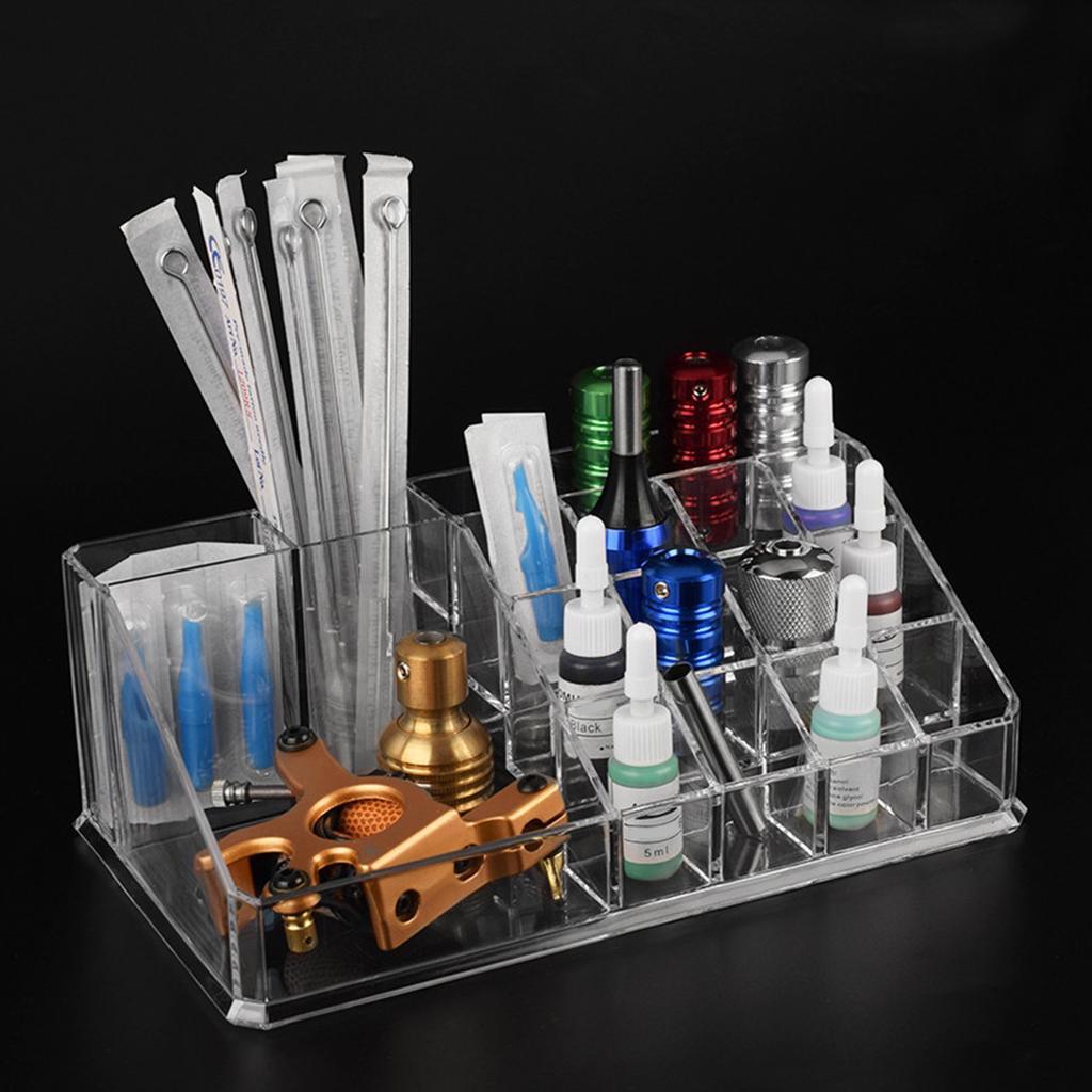 Acrylic Desk Lipstick Holder Display Cosmetic Organizer Makeup Case 16 Slots