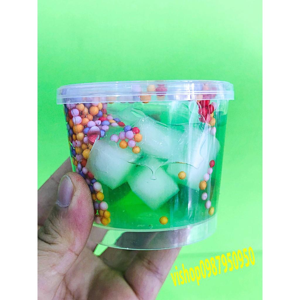 đồ chơi slime -lọ chất nhờn mềm dẻo lọ có thạch xốp mã YWH20 QCV53