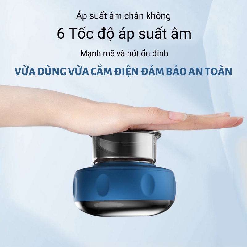 Máy Giác Hơi Thông minh, Màn Hình Led ,Cạo Gió Bằng Điện Có 6 Tốc Độ Điều Chỉnh, Giảm Mệt Mỏi Căng Thẳng, Sạc Type C