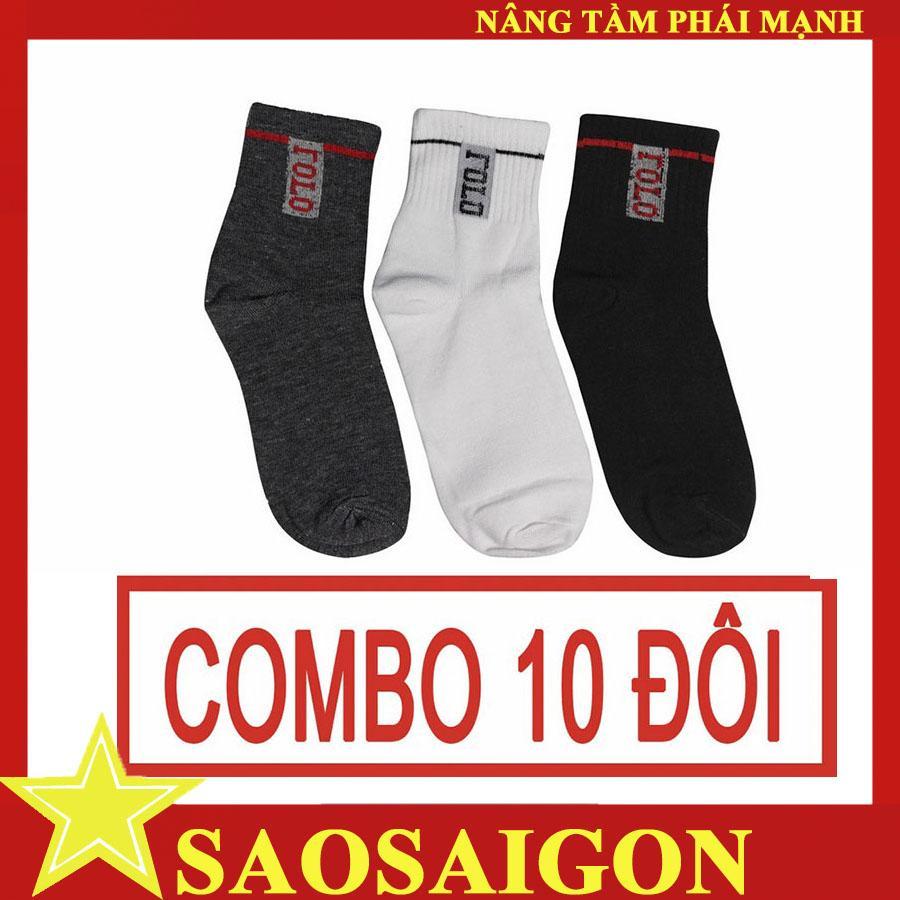 Combo 10 đôi tất nam giá rẻ SSG210 saosaigon vớ nam