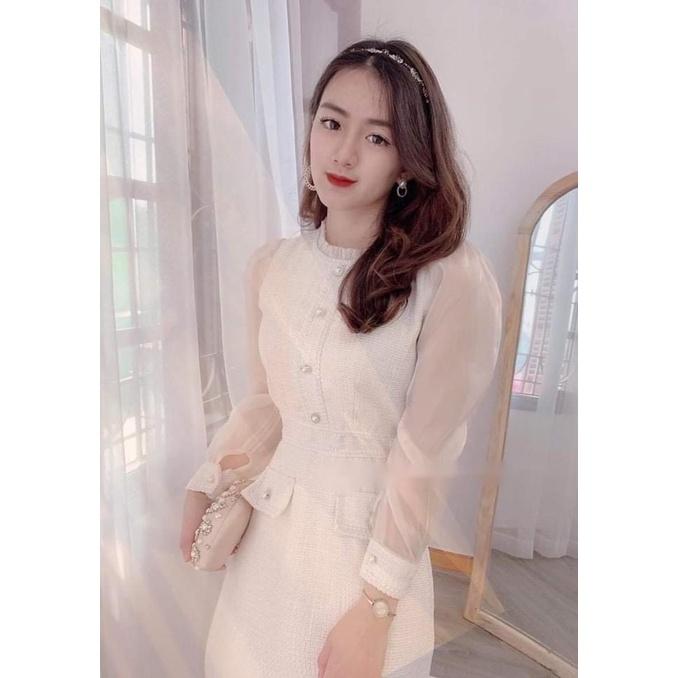 VÁY DẠ WEET 2 LỚP PHỐI TƠ CÚC NGỌC