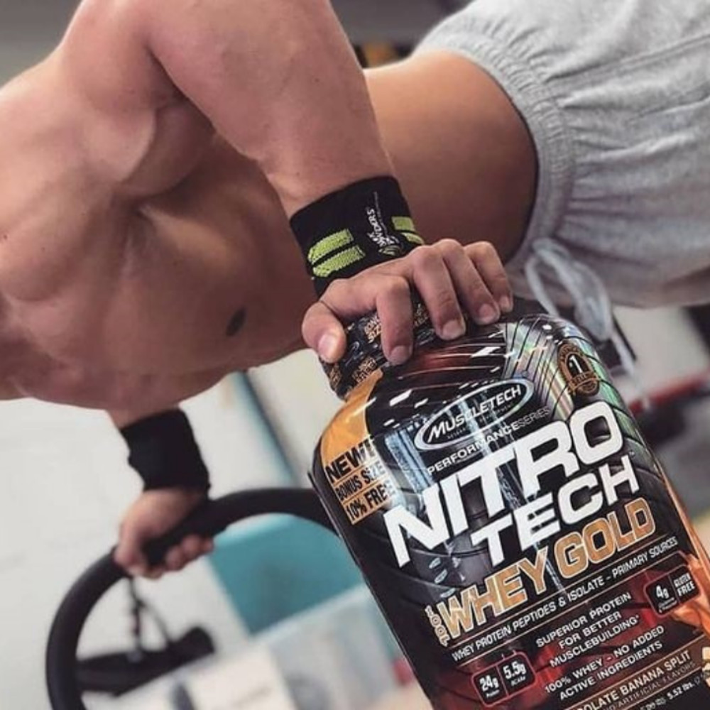 Sữa tăng cơ Nitrotech Whey Gold Muscletech 5.5lbs (5.5kg) 76 lần dùng, Tăng cơ và phục hồi cơ nhanh chóng