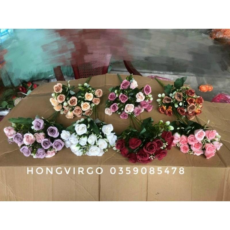 Cụm hoa hồng nhí cao 30cm trang trí cắm điểm siêu xinh