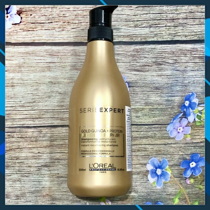 Dầu gội cho tóc hư tổn L'ORÉAL Serie Expert Absolut Repair shampoo 500ml - New mẫu mới