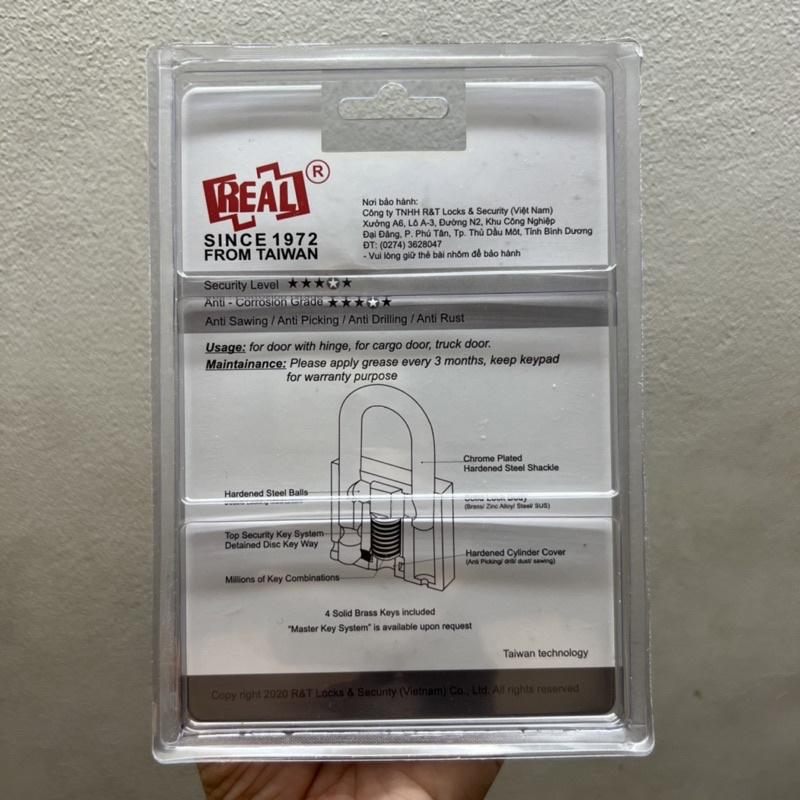 Ổ khóa chống cắt REAL RSH60-01 thân đồng thau 4 chìa vuông - MSOFT