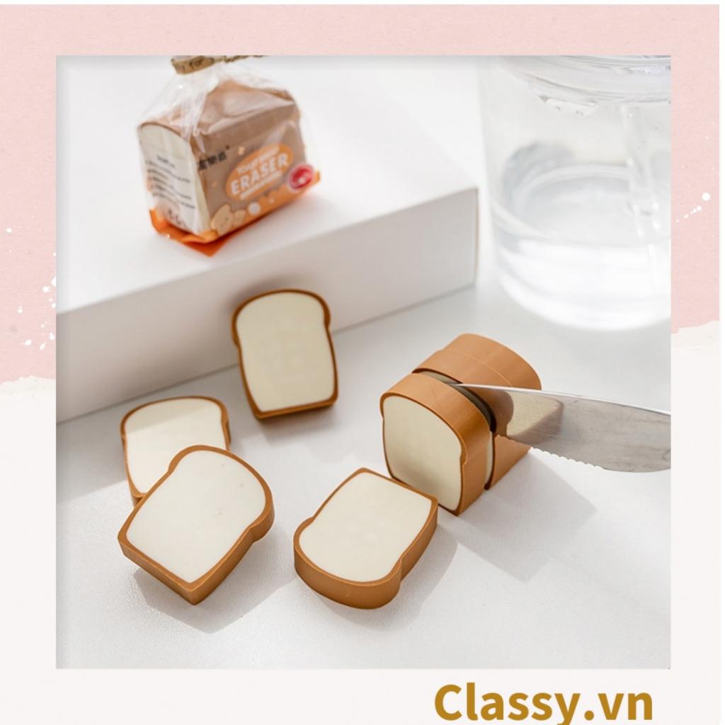 4 cục Gôm tẩy Classy hình bánh mì sandwich giúp tẩy sạch vết bút chì, không gây rách giấy PK1204