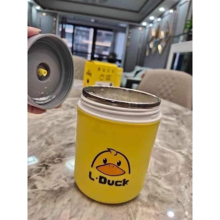 Bình ủ cháo con vịt vàng cho bé ruột inox 304 cao cấp - Ca giữ nhiệt đồ ăn cho trẻ dung tích 500ml