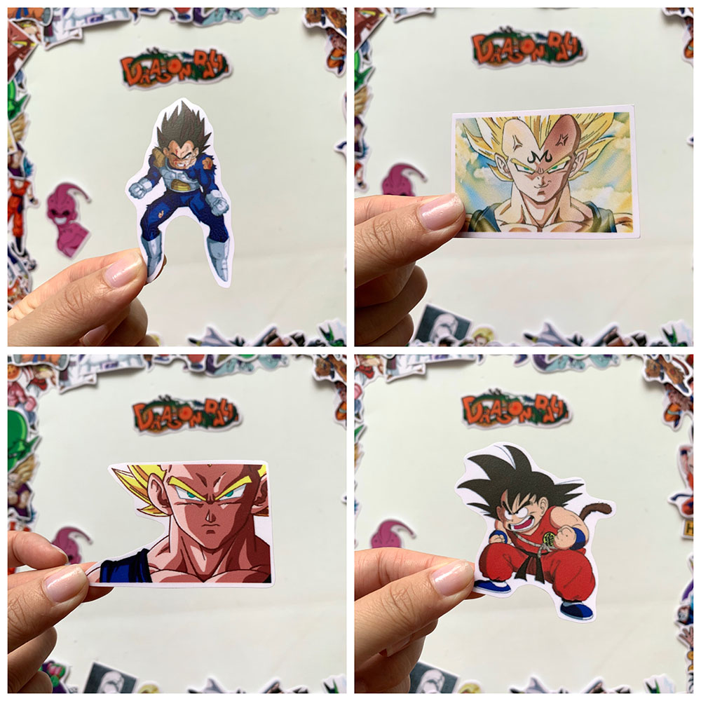 Sticker Dragon Ball Hình Dán Chủ Đề Bảy Viên Ngọc Rồng Goku Trang Trí Decal Chống Nước Chất Lượng Cao