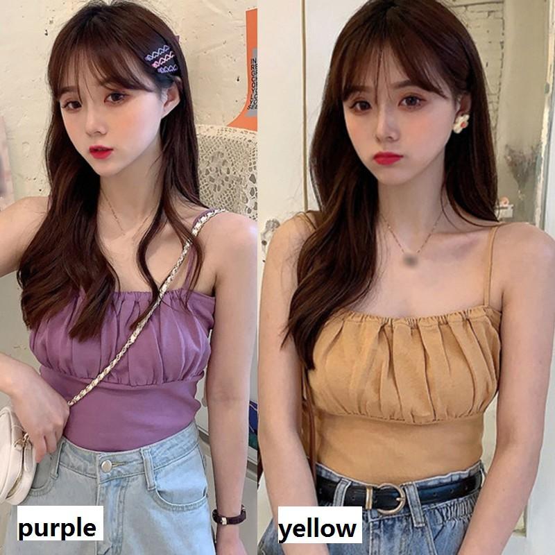 Áo 2 dây màu trơn thời trang nữ