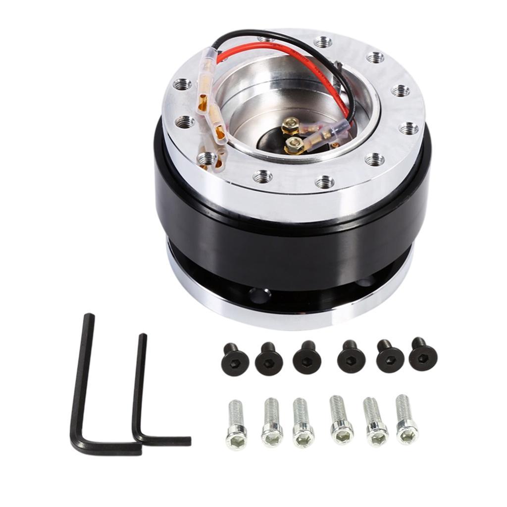 Universal Steering Wheel Hub Adapter Metal Replacement Parts Accessories Red