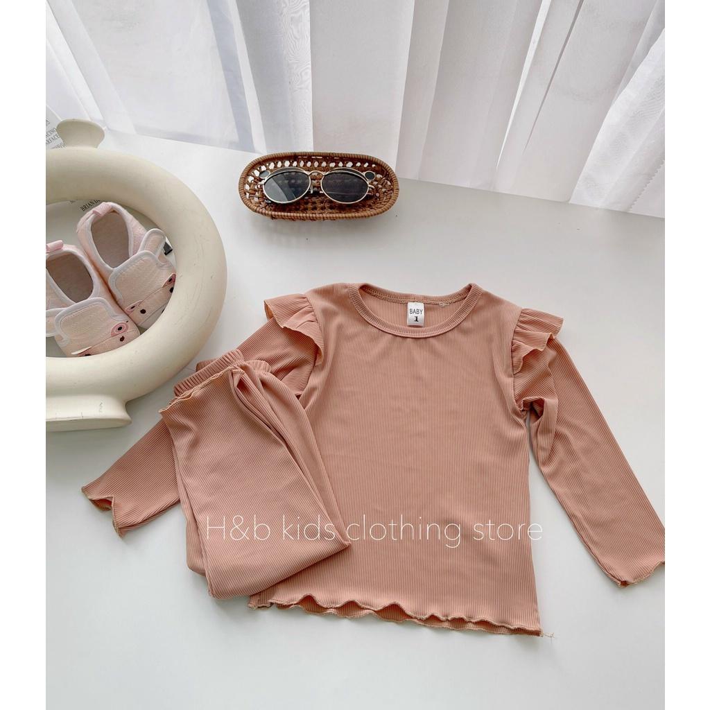 Bộ Dài Tay Cánh Tiên Cho Bé Gái