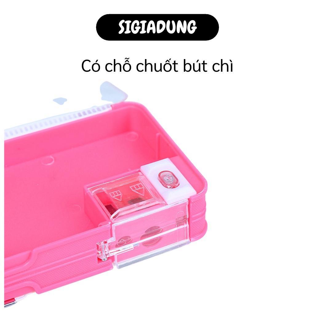 Hộp Đựng Bút Nam Châm - Hộp Bút 2 Ngăn Hoạt Hình Có Máy Tính Và Chuốt Bút Chì 7970