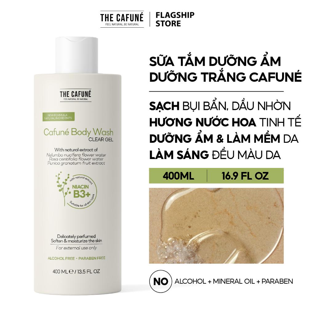 Sữa tắm Cafuné Body Wash Clear Gel The Cafuné Dưỡng Ẩm, Dưỡng Trắng Hương Nước Hoa 400ml