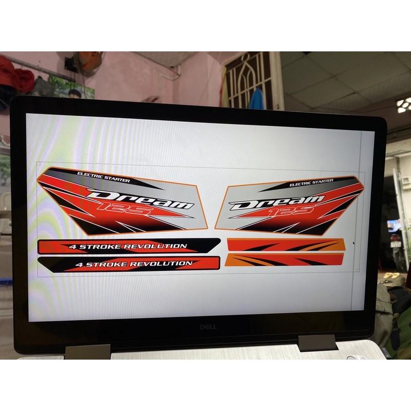 Tem rời dành cho xe dán xe Dream Tem in