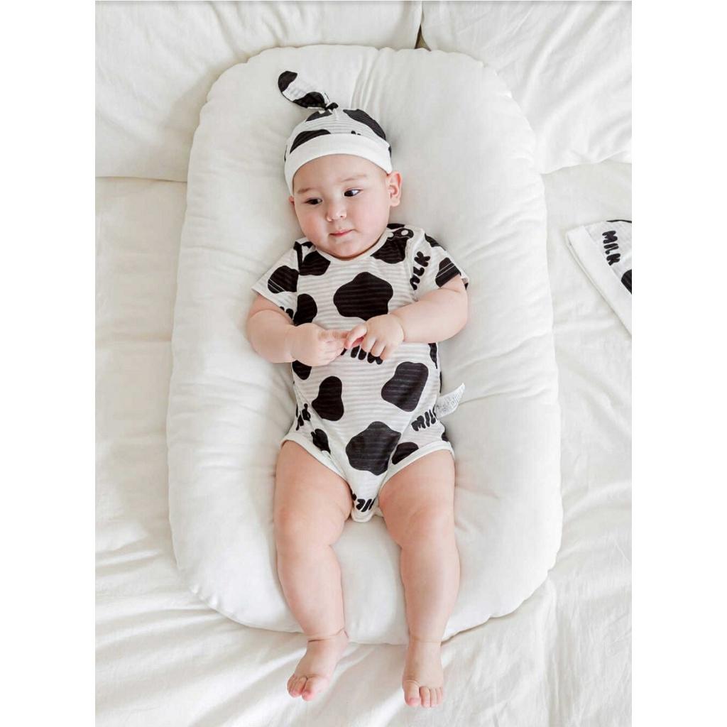 Set Suit+mũBò sữa siêu cute