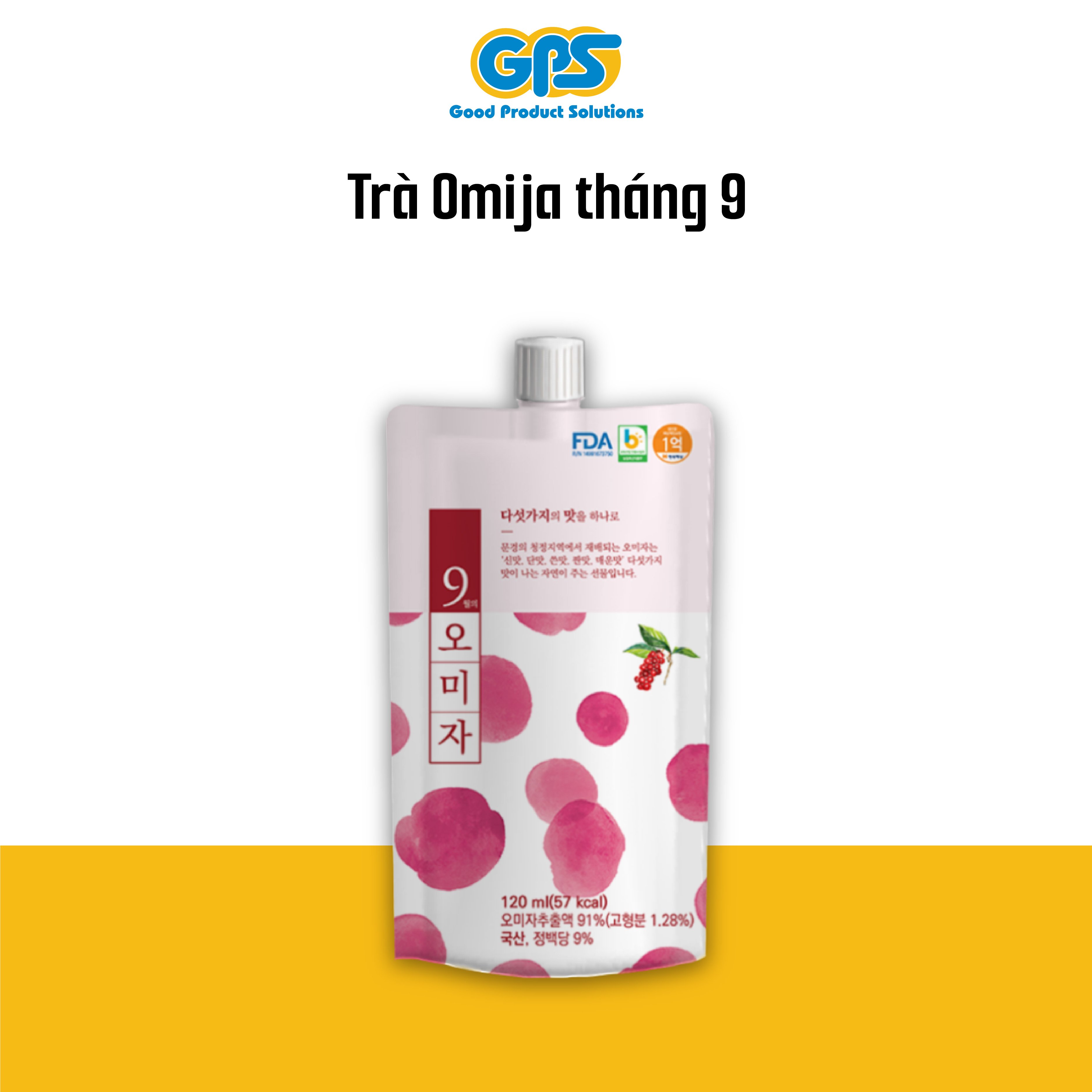 Combo 5 Gói Trà nước Omija ngũ vị tử tháng 9 (Mixed Omija tea of September) 120 ml x 5 gói