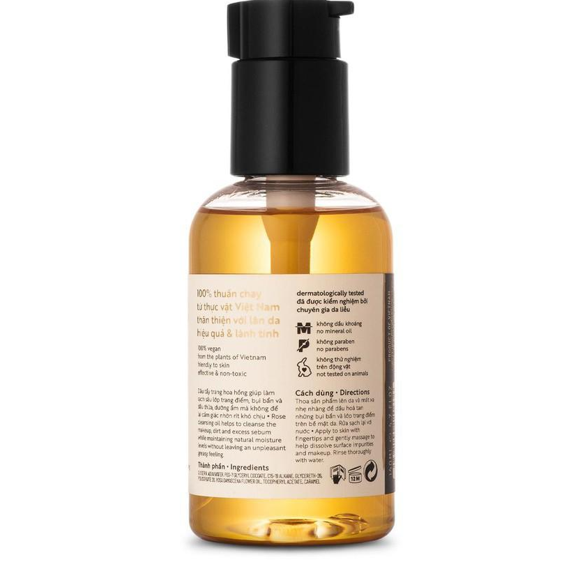 Dầu tẩy trang hoa hồng cocoon 140ml (rose cleansing oil) .