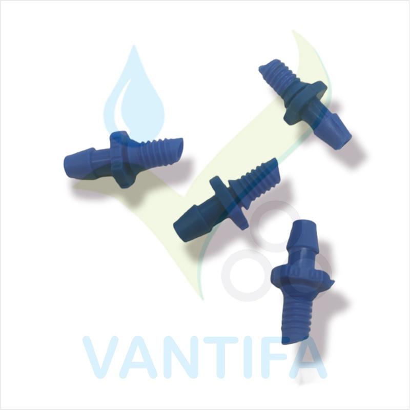 Khởi thủy 1 đầu ren 1 đầu gài nối ống PVC xám với ống LDPE 5x7 ,5x8,6x8