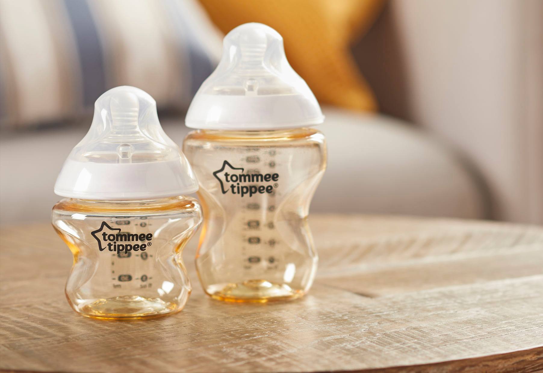 COMBO 2 Bình Sữa Tommee Tippee PPSU Ty Siêu Mềm Tự Nhiên 260ml TẶNG 1 Bình Nước Rửa Bình Sữa Organic Lamoon 500ml