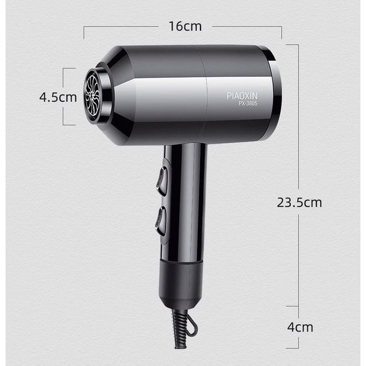 Máy sấy tóc nóng lạnh PIAOXIN PX-3805 công suất lớn 1600W 5 chế độ sấy tóc linh hoạt
