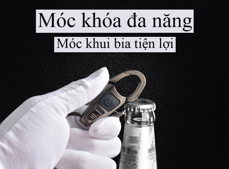 Móc Treo Chìa Khóa Oto Xe Máy  ZB-6607 Đa Năng Có Đèn Led Kiêm Khui Bia Tiện Lợi ( giao màu ngẫu nhiên )