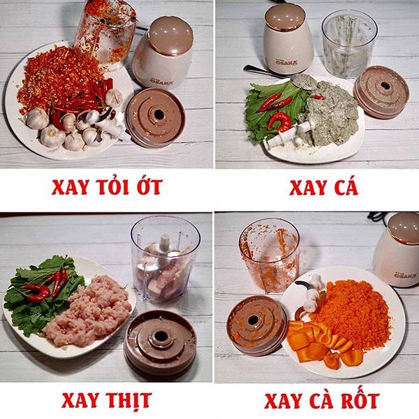 Máy Xay Thực Phẩm Osaka Công Suất Mạnh Với 4 Lưỡi Dao Sắc Bén Bằng Inox 304 Không Gỉ Xay Nhuyễn Tất Cả Mọi Thứ Nhanh