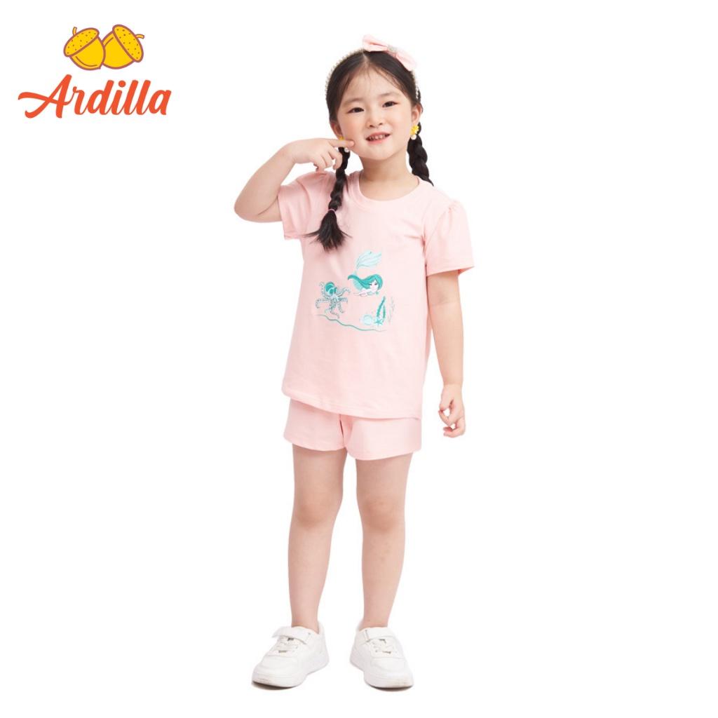 Bộ Quần Áo Bé Gái ARDILLA Cộc Tay Chất Liệu Cotton Thoáng Mát, In Hoạ Tiết Đáng Yêu Cho Bé 2-7 Tuổi K156GS21