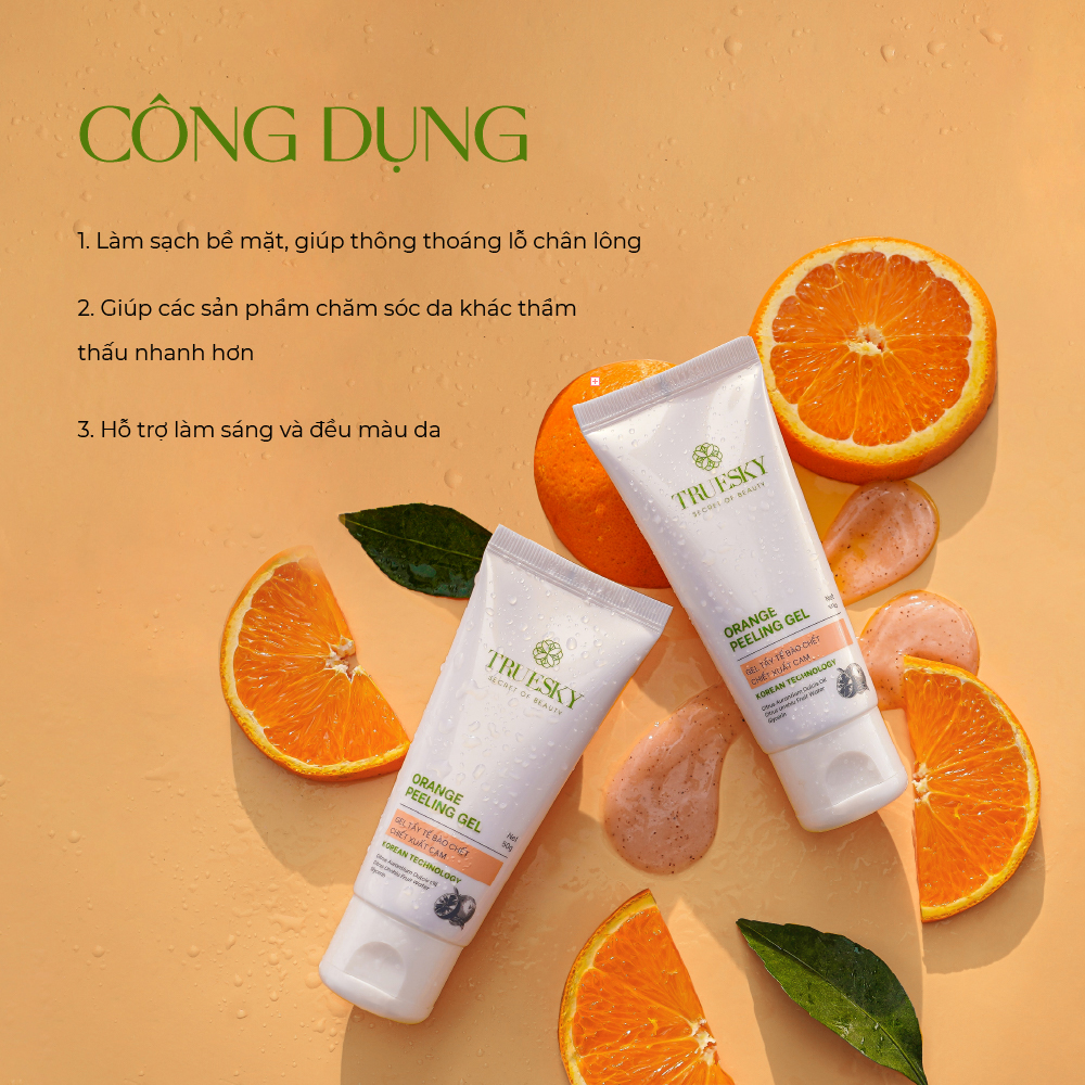 Tẩy tế bào chết chiết xuất cam Truesky Orange Peeling 50g