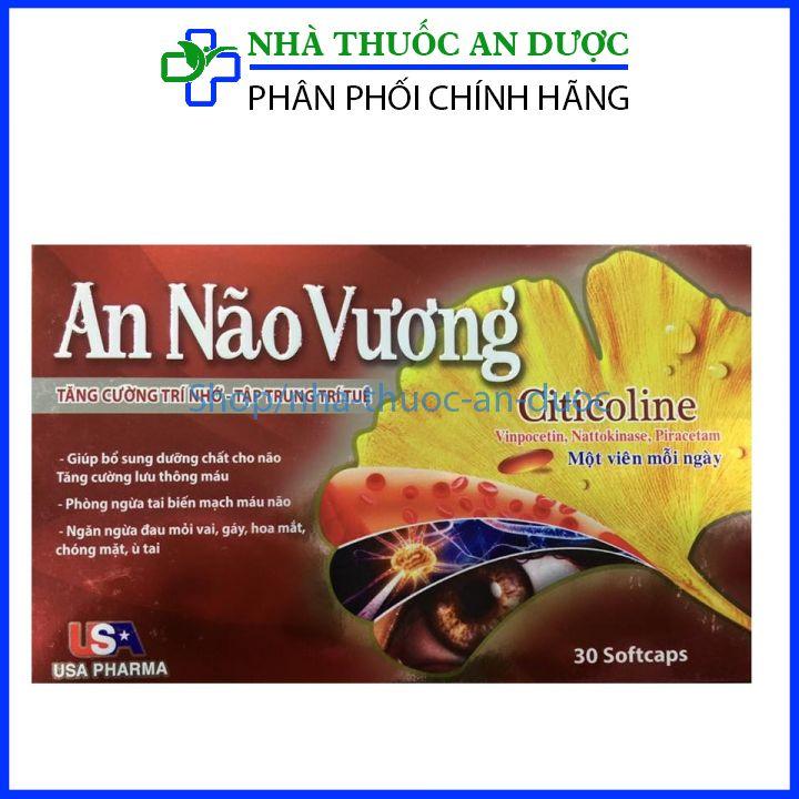 Hoạt huyết dưỡng não  an não vương tăng cường trí nhớ hộp 30 viên