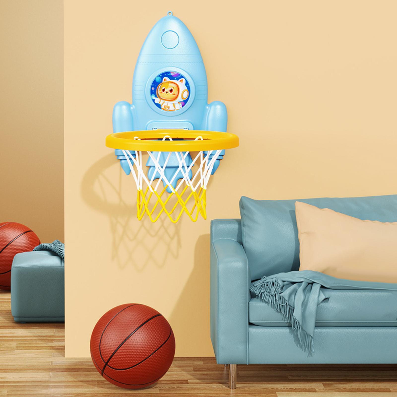 Toddler Basketball Hoop Set Cartoon Outdoor Indoor Game Foldable Basketball Hoop for Girls Gifts