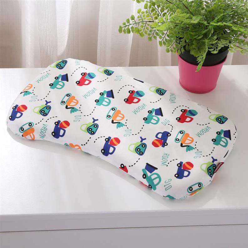 Gối nằm cao su non A chống méo đầu dành cho bé sơ sinh - Kích thước 21 x 36 x 3cm