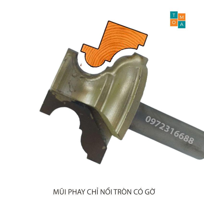 MŨI SOI GỖ - MŨI PHAY GỖ ĐÁNH CHỈ NỔI TRÒN CÓ GỜ 22MM CỐT 12.7MM - HÀNG VIỆT NAM CHẤT LƯỢNG CAO