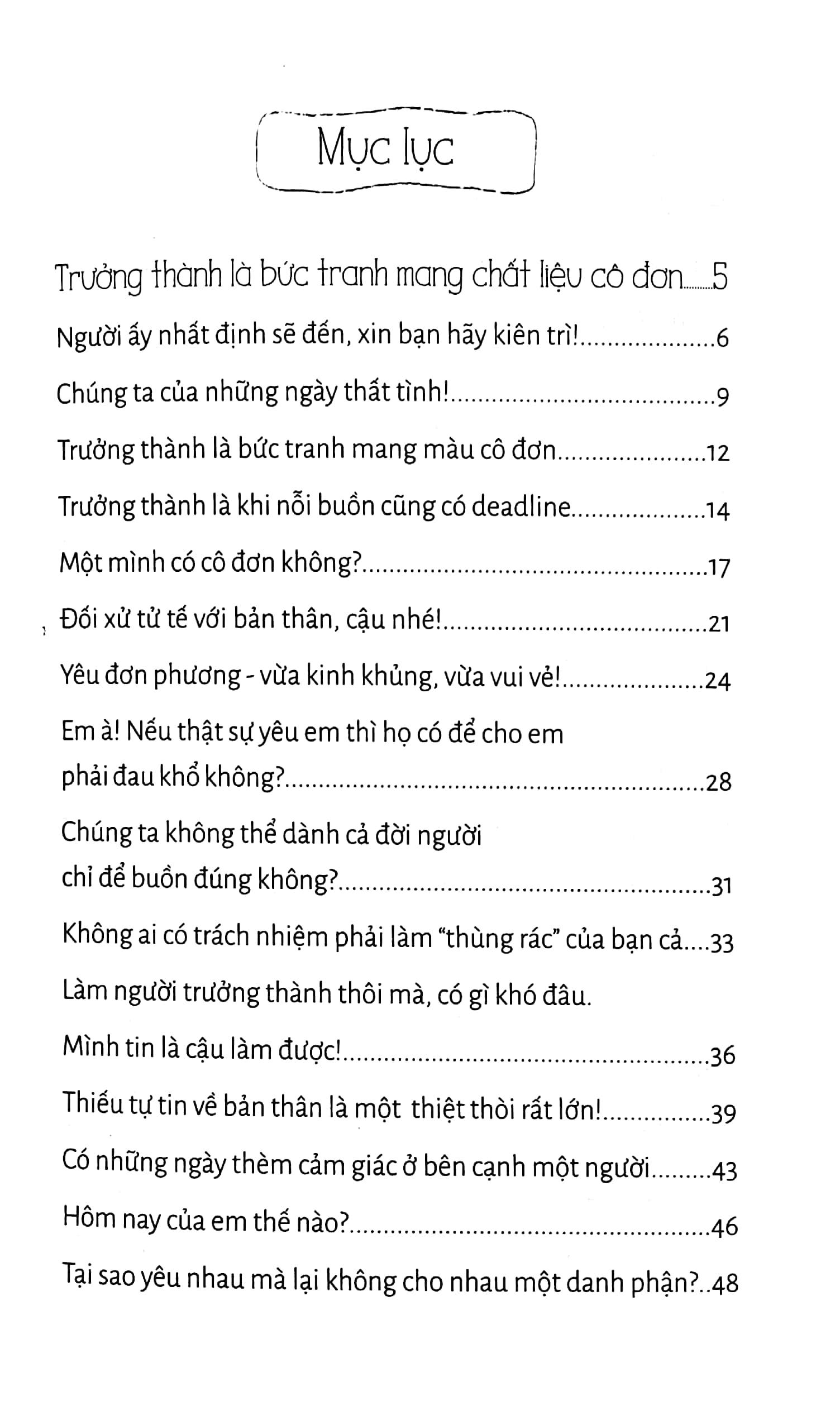 Trưởng Thành Là Khi Nỗi Buồn Cũng Có Deadline
