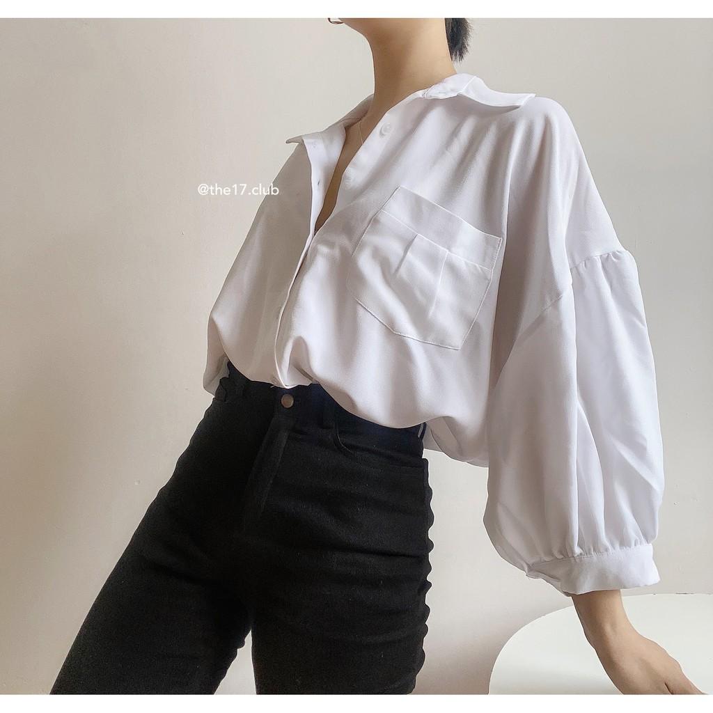 BASIC SHIRT - Áo sơ mi tay bồng