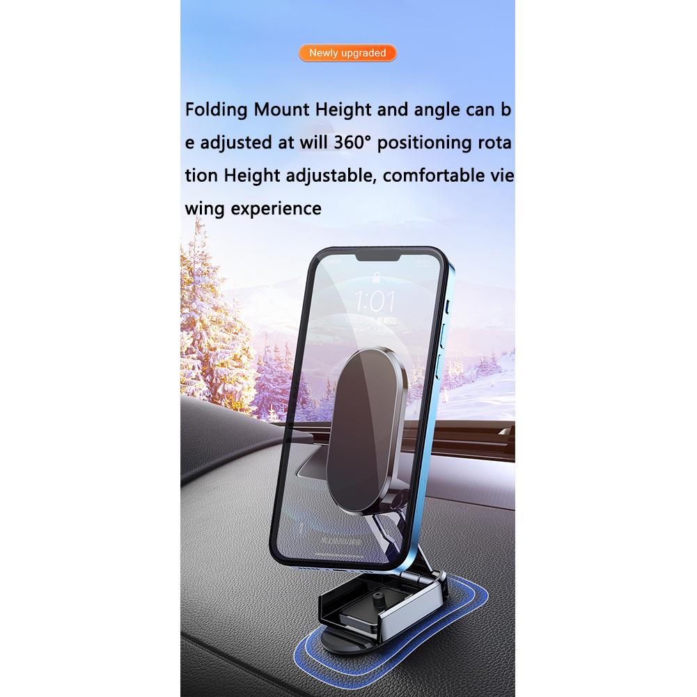 Magnetic Phone Mount Foldable 360 Degree Arbitrary Rotation Universal Car Phone Holder For Home Office Car