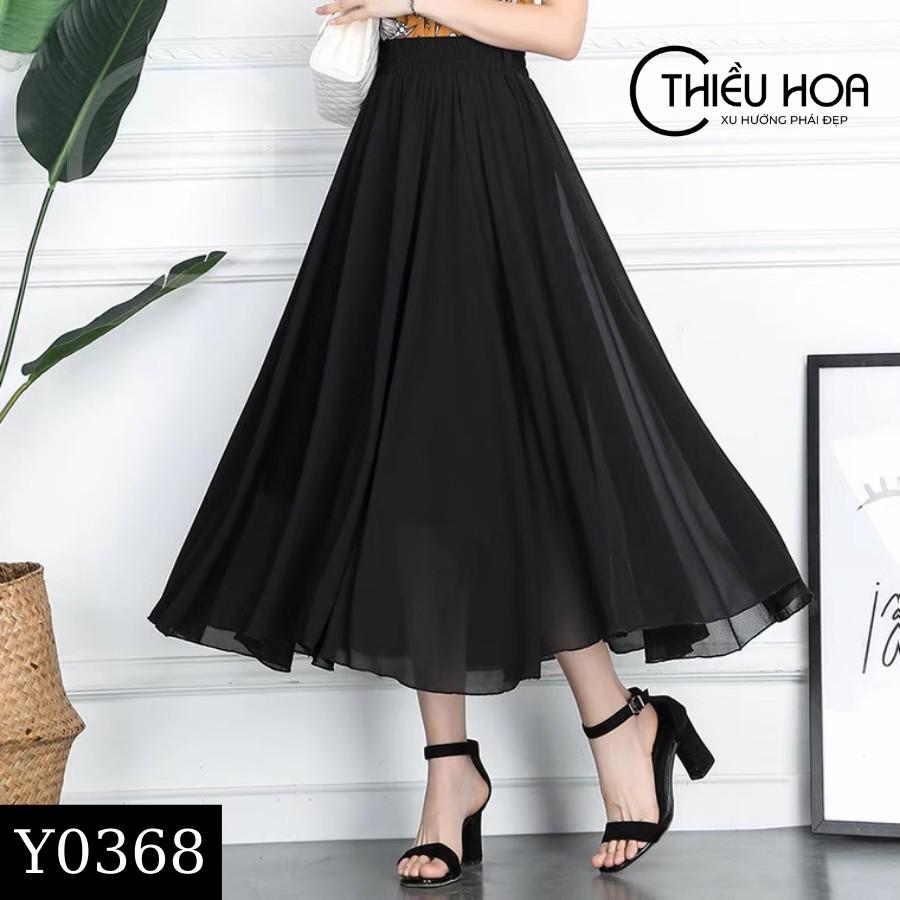 Chân váy nữ thiết kế sang trọng tôn dáng nữ mềm mại thoáng mát THIỀU HOA VD1Y0368