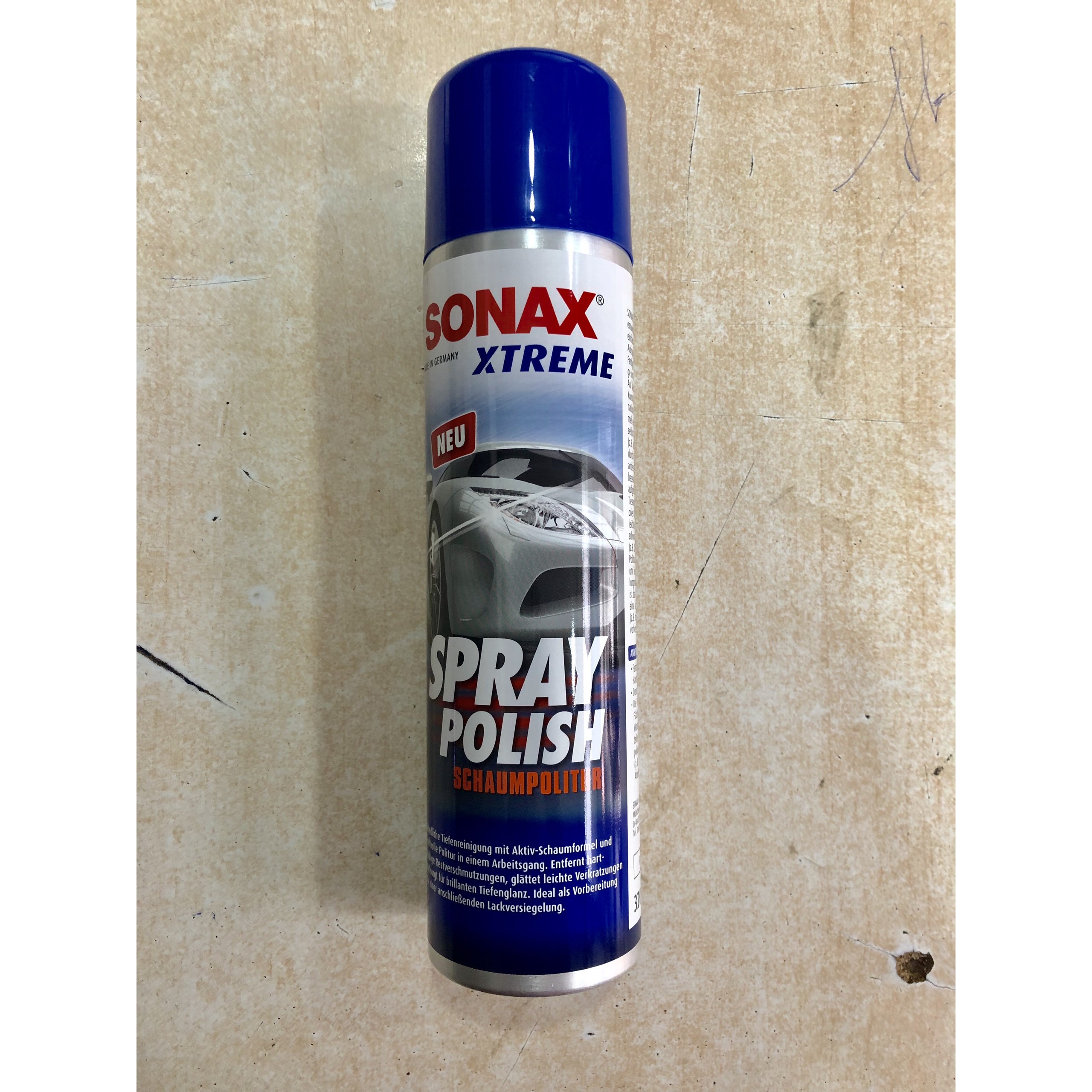 CHAI XỊT BÓNG NHANH DẠNG BỌT CÓ THỂ DÙNG VỚI MÁY VÀ PHỚT ĐÁNH BÓNG SONAX XTREME SPRAY POLISH 2413000 320ML