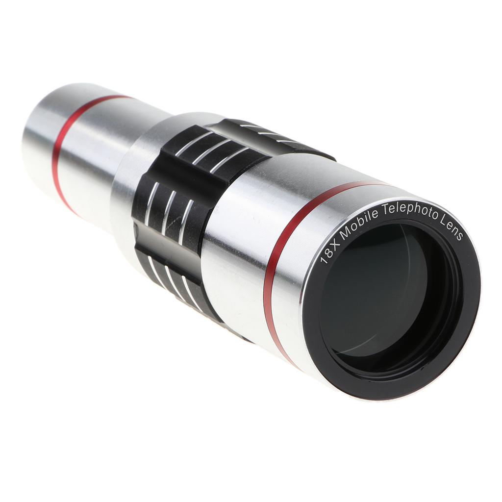 Phone Lens 18X Telephoto Lens with Tripod for Phones black