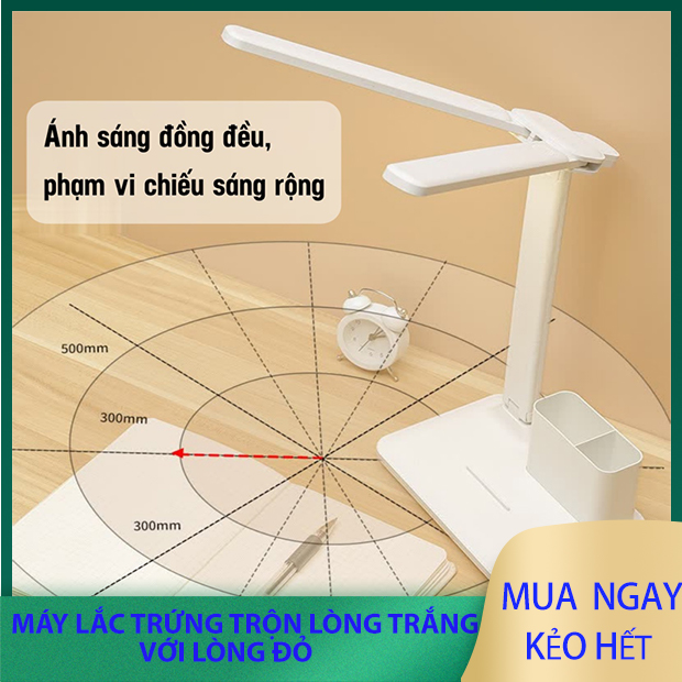 Đèn học chống cận tích điện dùng pin sạc 3 chế độ ánh sáng công tắc cảm biến