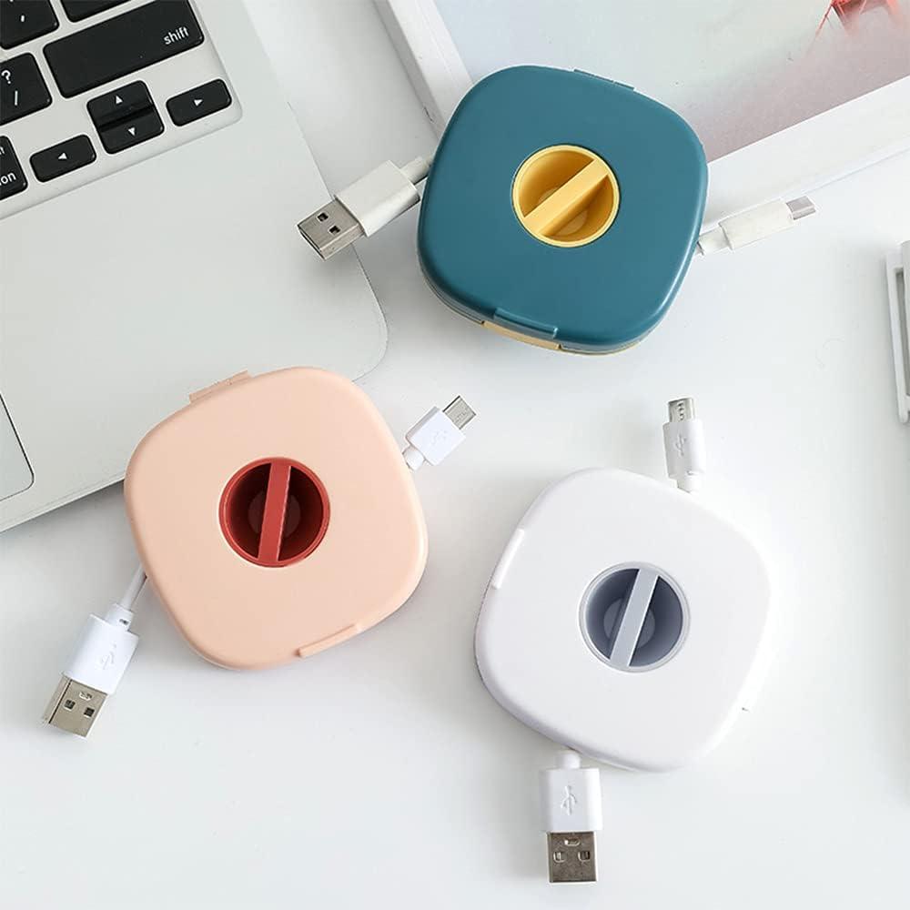 Đặt 3 chuồng cáp trống và mở rộng, nhỏ gọn và linh hoạt cho cáp USB, tải cáp và phụ kiện nhỏ