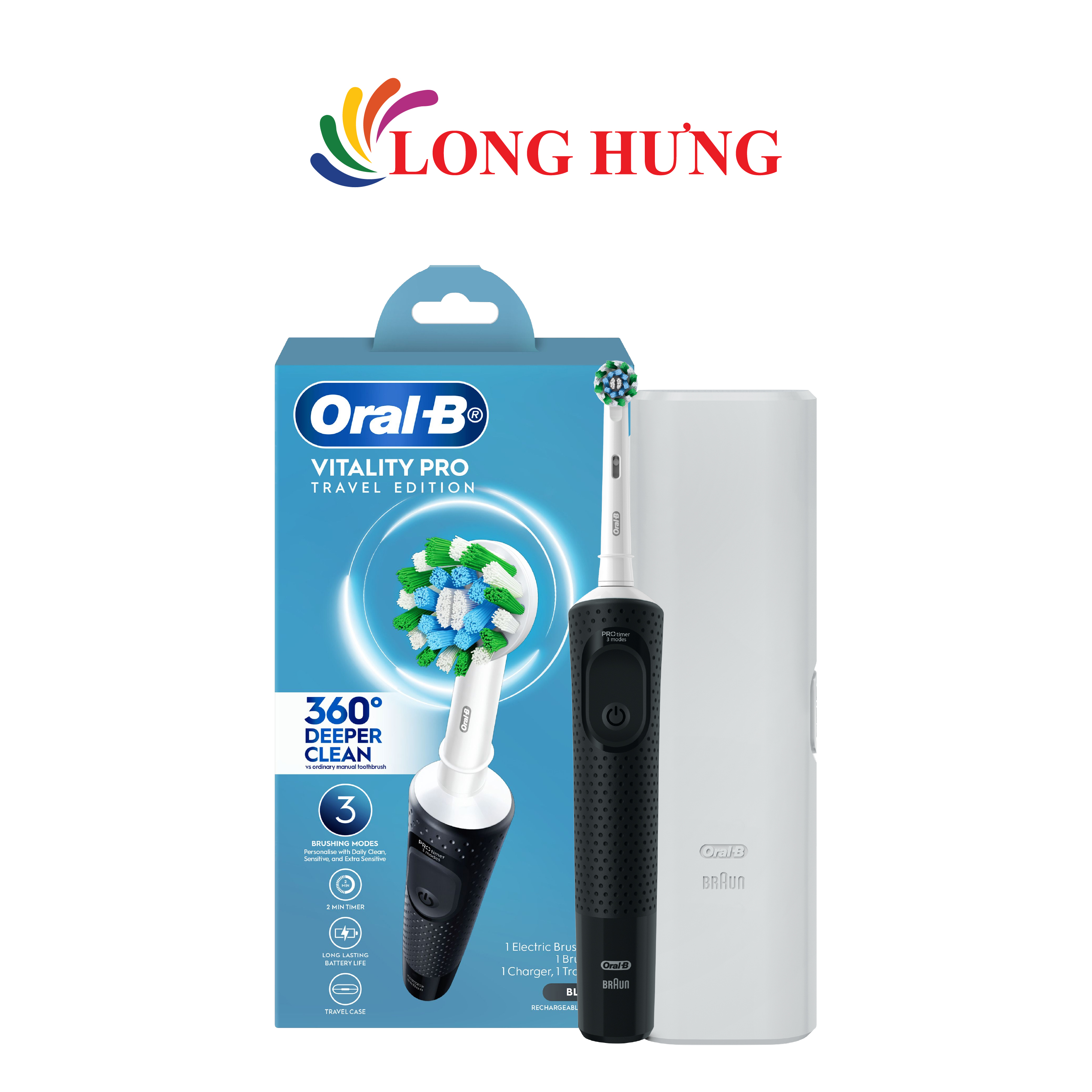 Bàn chải điện Oral-B Vitality Pro Travel Edition - Hàng chính hãng