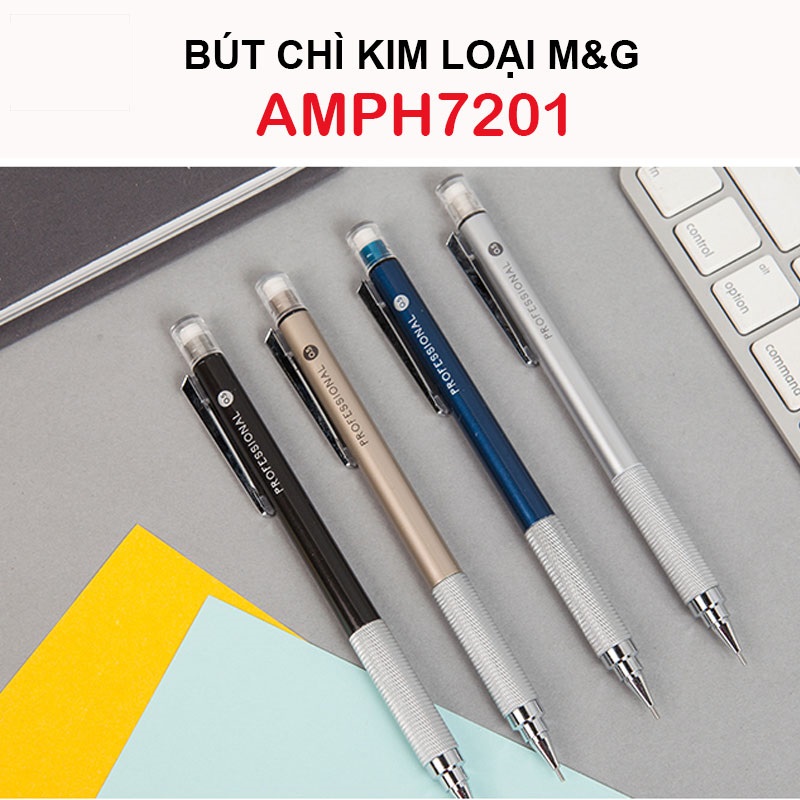 Bút chì cho kỹ thuật vẽ thân kim loại M&amp;G AMPH7201 | AMPH7202 (ngòi 0,7mm)