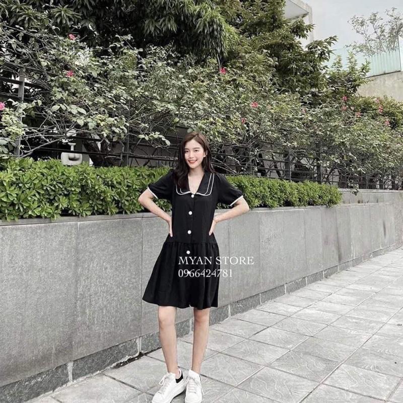 Váy đũi suông cố viền