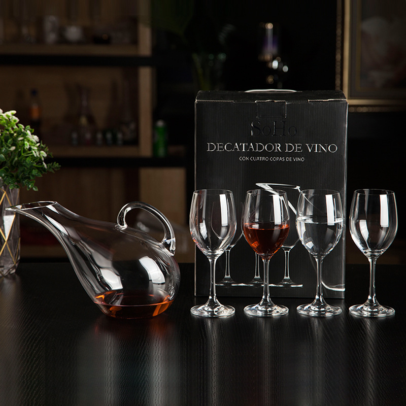 Bình Đựng Rượu Vang Thủy Tinh Cao Cấp DECATADOR DE VINO Chất Liệu BOROSILICATE 1000 ML DECOR LUXURY - Hàng Nhập Khẩu