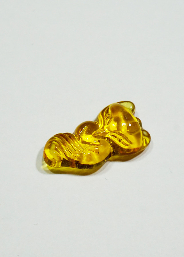 Mặt dây Hồ Ly yểu điệu đá Topaz vàng Tình Duyên - mạng Thổ