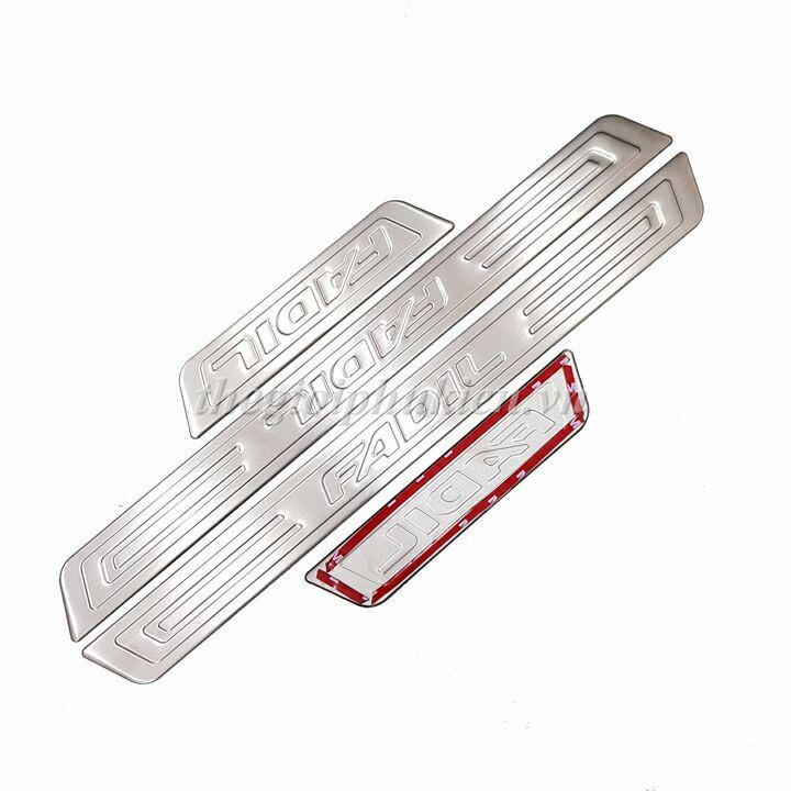 BỘ SẢN PHẨM Nẹp bước chân và ốp chống trầy cốp dành cho Vinfast Fadil - Mẫu Inox