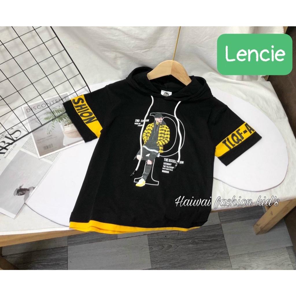 Áo thun có nón hoodie phong cách Hàn Quốc cho bé size 12-40kg chất cotton 4 chiều mềm mịn mát