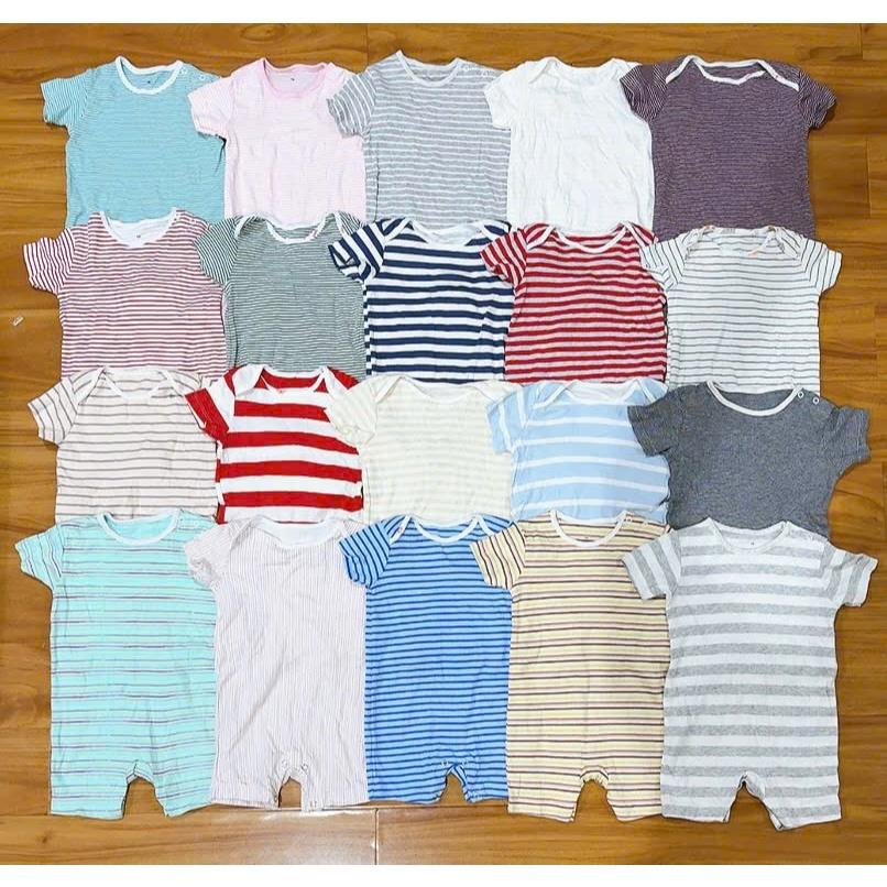 [Size 6-9m] Body Đùi Kẻ Sọc FORM TO Cotton Mềm, Co Giãn, Thấm Hút Mồ Cho Bé Trai/ Bé Gái - Hàng Xuất Dư